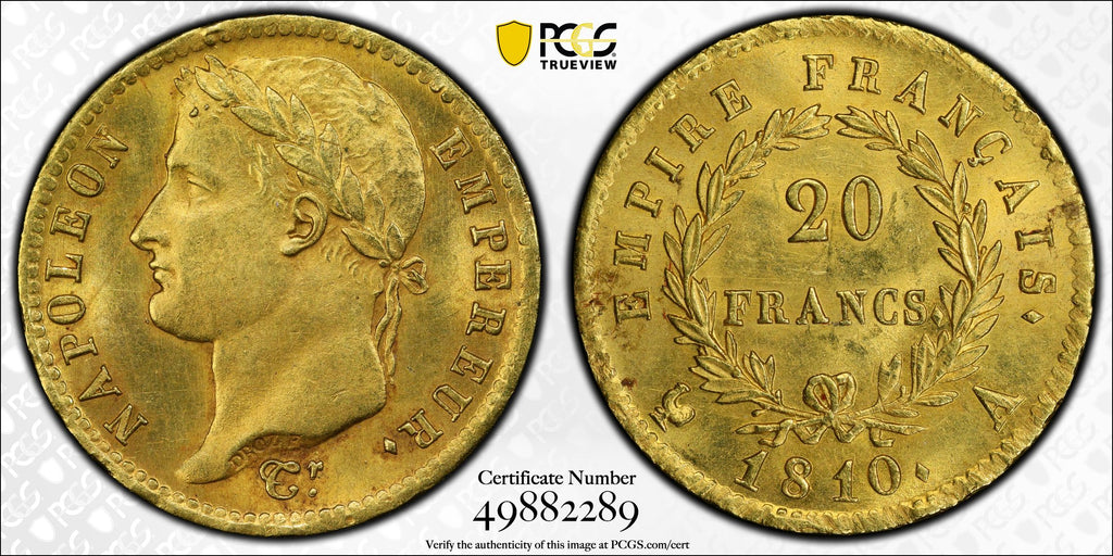 1810年A フランス ナポレオン1世 20フラン金貨 PCGS MS64