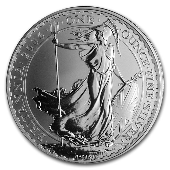 2006 Great Britain 1 oz Silver Britannia BU