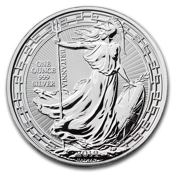 2019 Great Britain 1 oz Silver Britannia Oriental Border