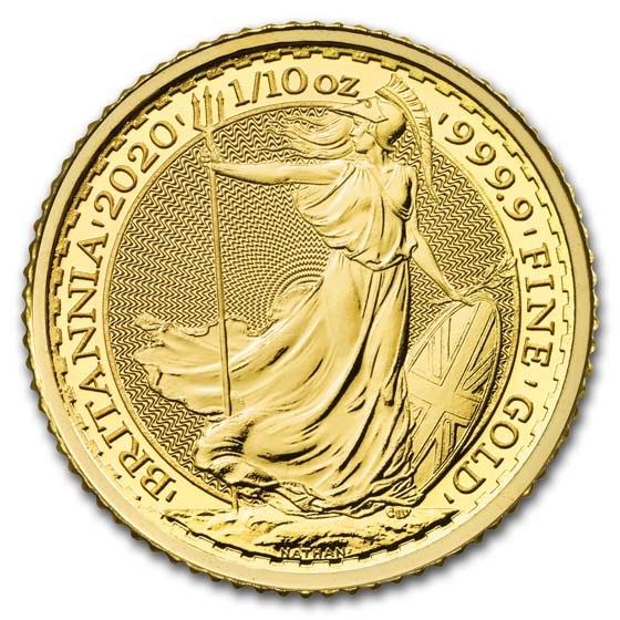 2020 Great Britain 1/10 oz Gold Britannia BU