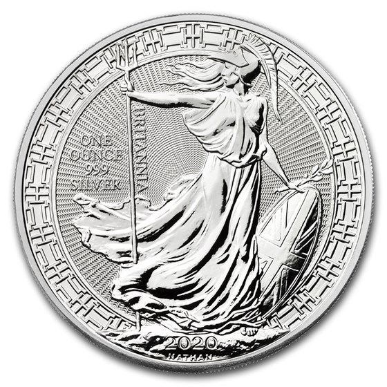 2020 Great Britain 1 oz Silver Britannia Oriental Border