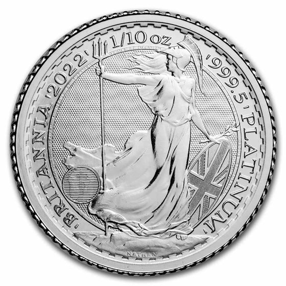 2022 Great Britain 1/10 oz Platinum Britannia BU