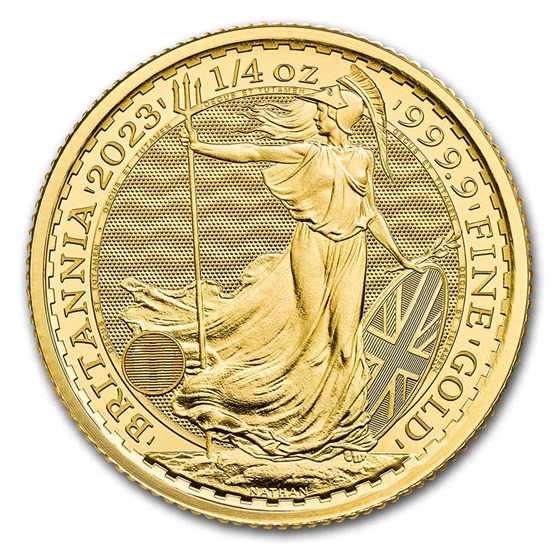 2023 Great Britain 1/4 oz Gold Britannia BU (Queen Elizabeth II)