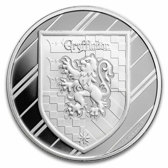 Harry Potter 1 oz Silver Houses; Gryffindor BU
