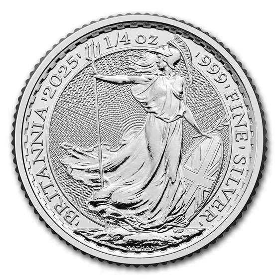2025 Great Britain 1/4 oz Silver Britannia BU