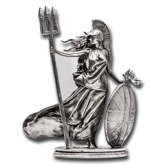 3.2 oz Silver Hand Poured Statue - Britannia