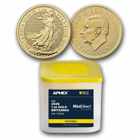 2026 GB 1 oz Gold Britannia 10-Coin MD® Premier PCGS FS®