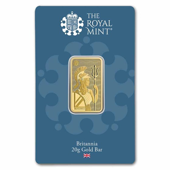 20 gram Gold Bar - The Royal Mint Britannia (New Assay)