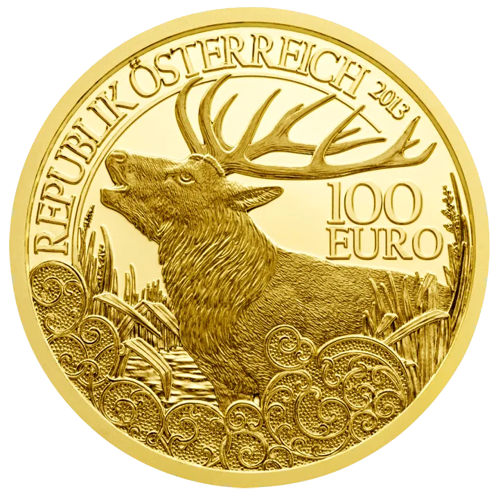 100 Euro Red Deer Coin P
