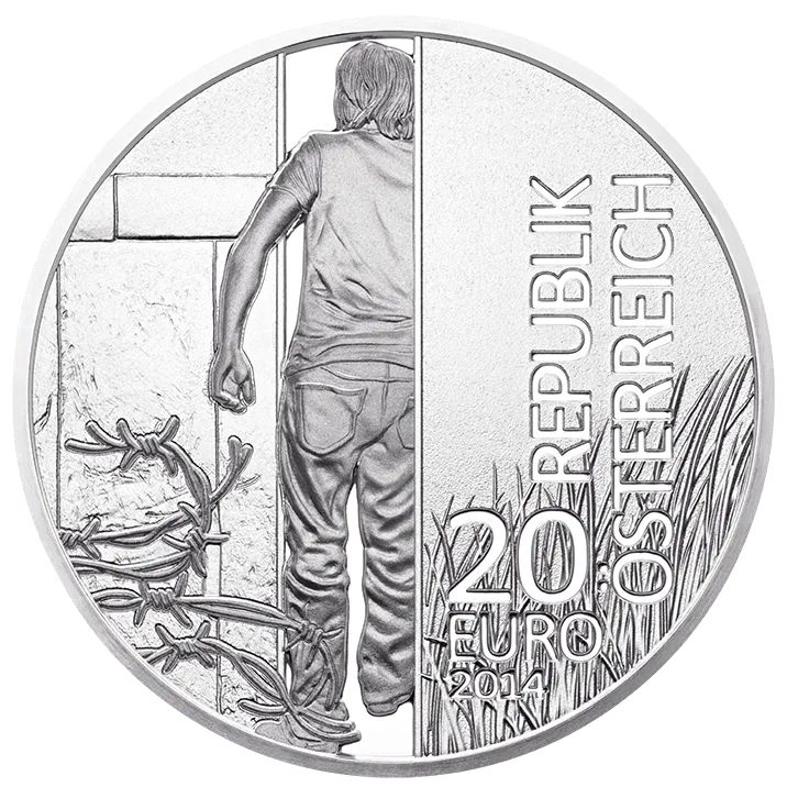 20 Euro 25th Anniversary of the Fall of the Iron Curtain Coin P