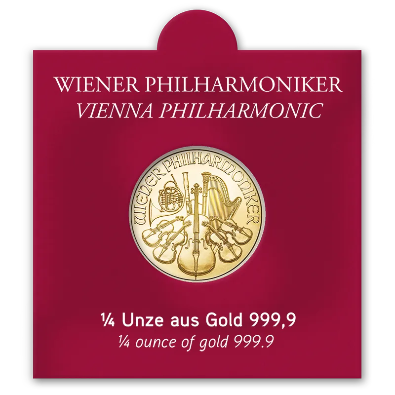 1/4 Ounce Gold Vienna Philharmonic Coin in Gift Pack