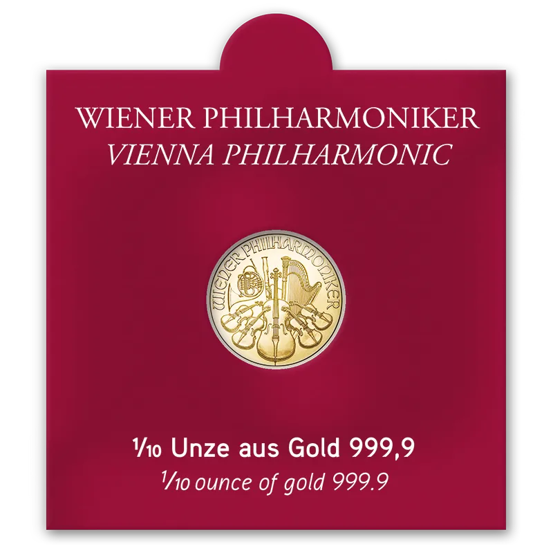 1/10 Ounce Gold Vienna Philharmonic Coin in Gift Pack