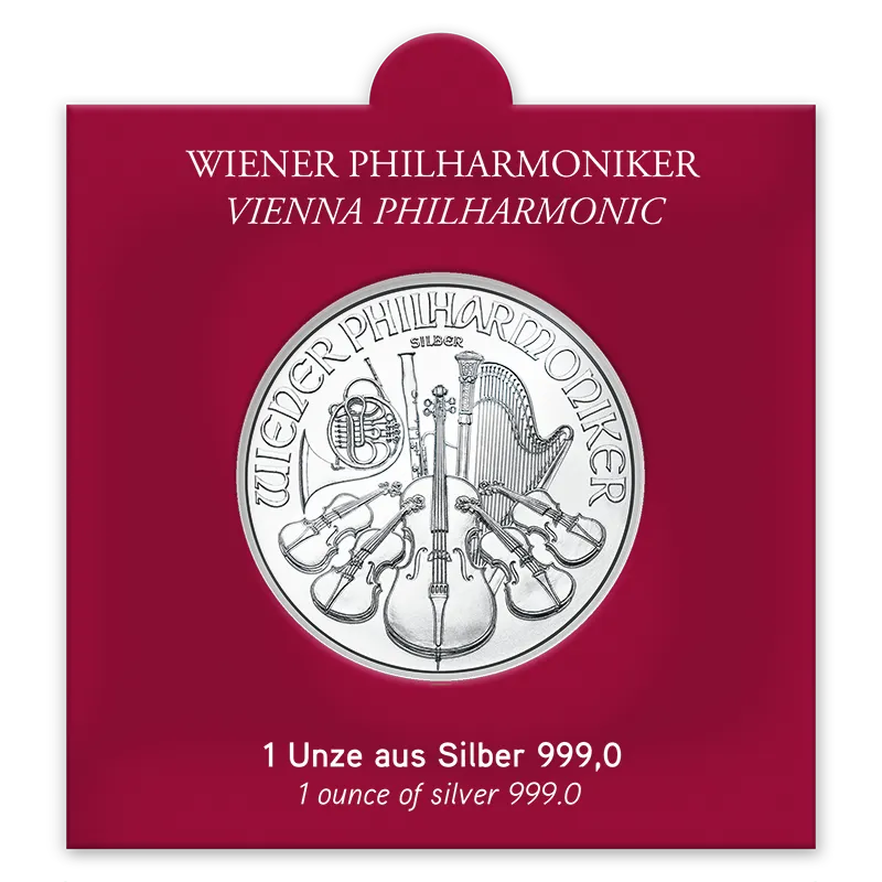 1 Ounce Silver Vienna Philharmonic Coin in Gift Pack