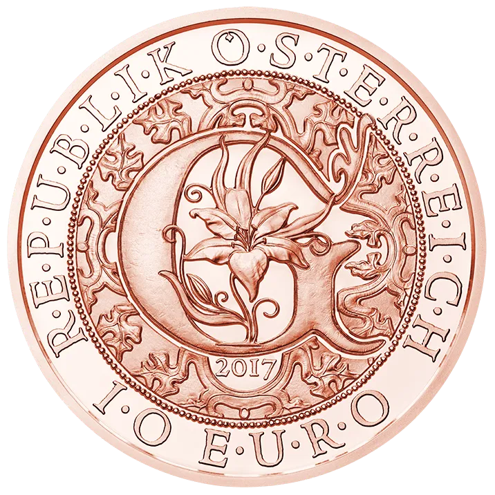 10 Euro Copper Gabriel -  The Revealing Angel Coin Unc