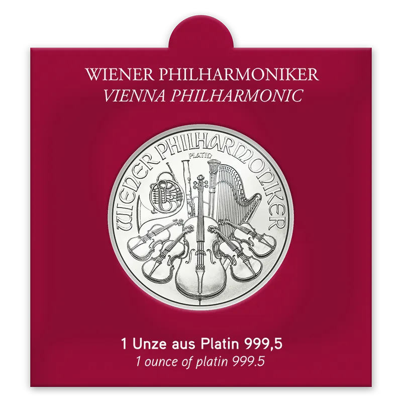 1 Ounce Platinum Vienna Philharmonic Coin in Gift Pack