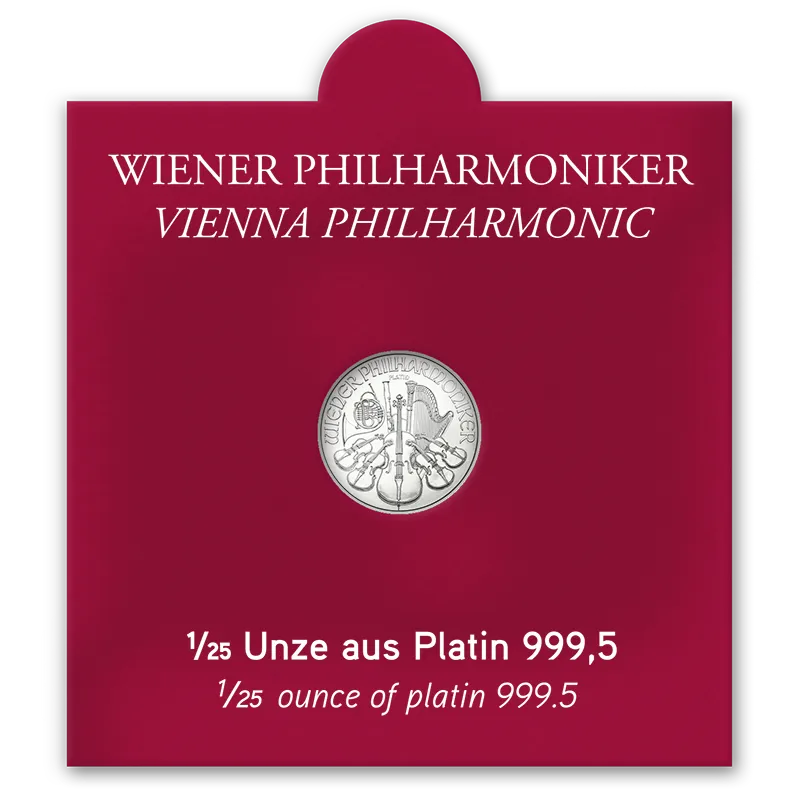1/25 Ounce Platinum Vienna Philharmonic Coinin Gift Pack