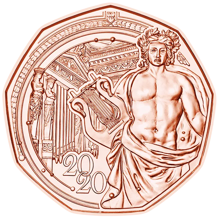 5 Euro Copper Musikverein Coin Unc