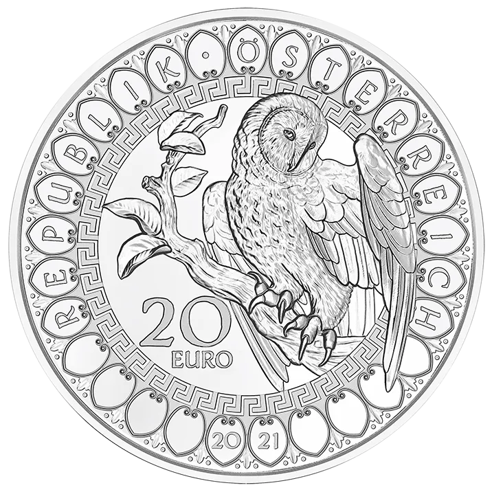 Europe – The Wisdom of the Owl 20 Euro Silver Coin Proof