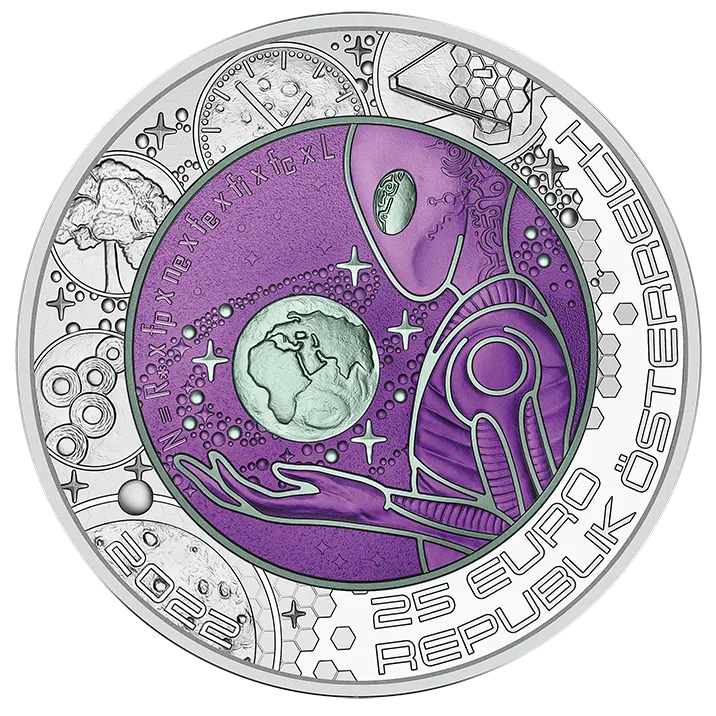 25 Euro Extraterrestrial Life Coin SU