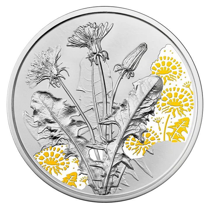 10 Euro Silver Dandelion Coin P