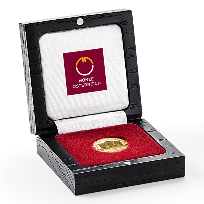 Wooden Case for 1/4 Ounce Vienna Philharmonic, 8 Gulden and 20 Crown Coins