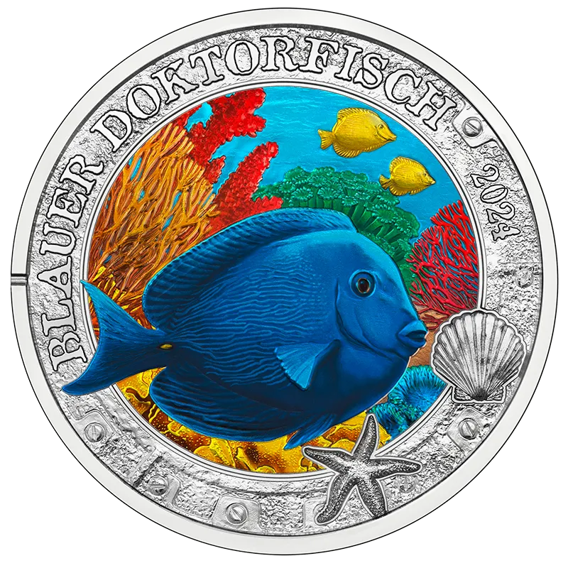 3 Euro The Blue Doctorfish Coin
