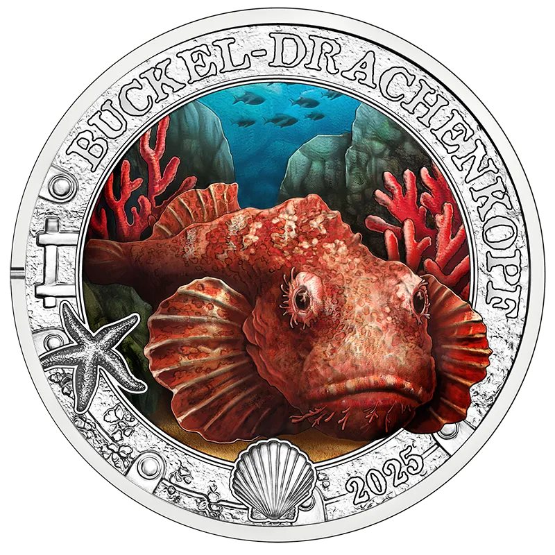 3 Euro Devil Scorpionfish Coin