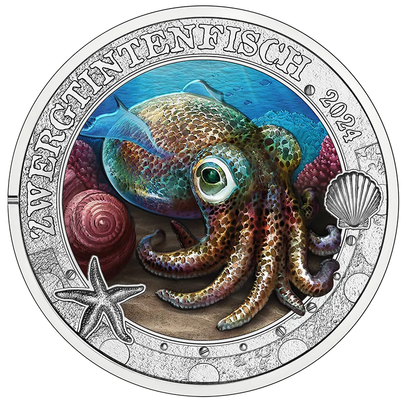 3 Euro Howaiian Bobtail Squid Coin