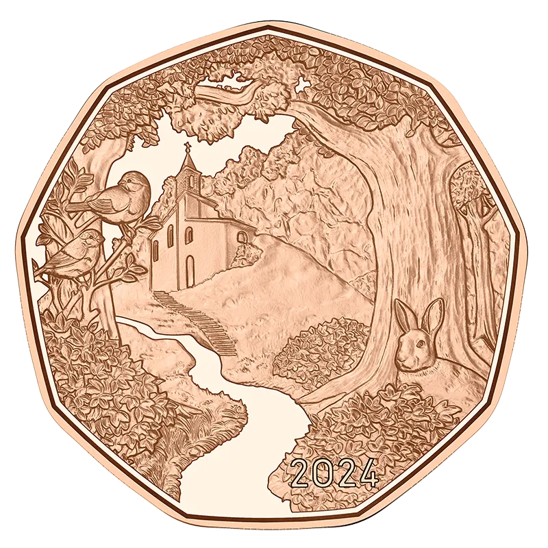 5 Euro Copper Coin Getting There Unc