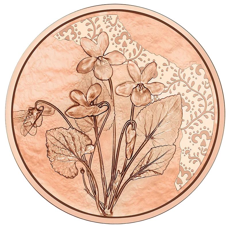 10 Euro Copper Violet Coin Unc