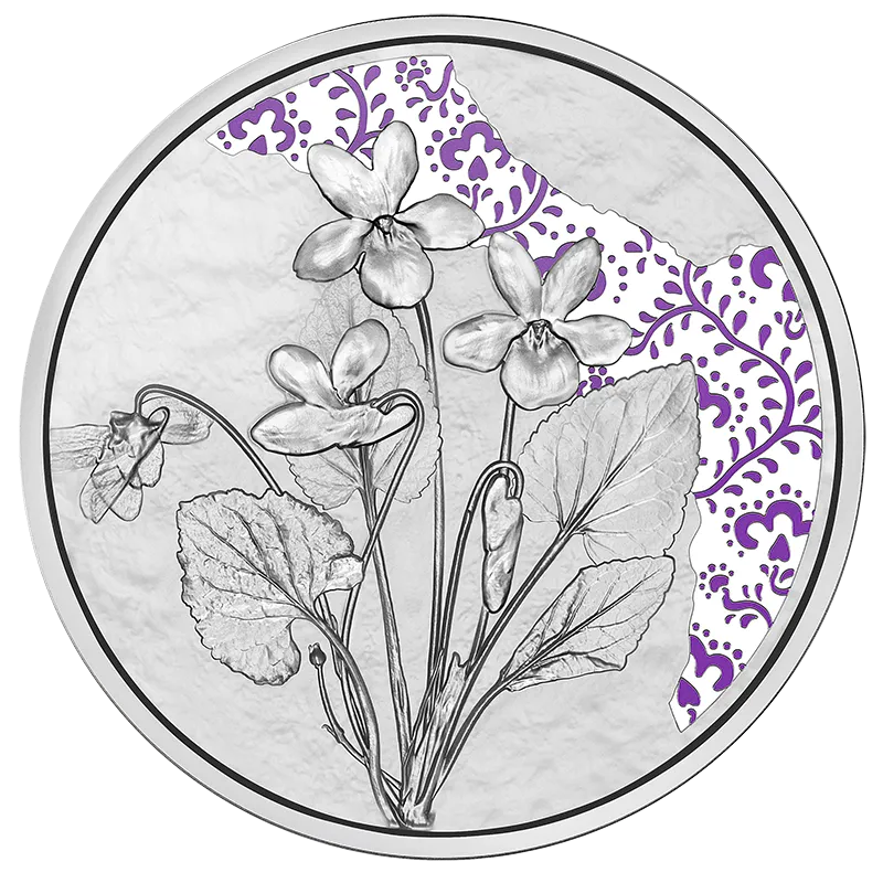 10 Euro Silver Violet Coin P