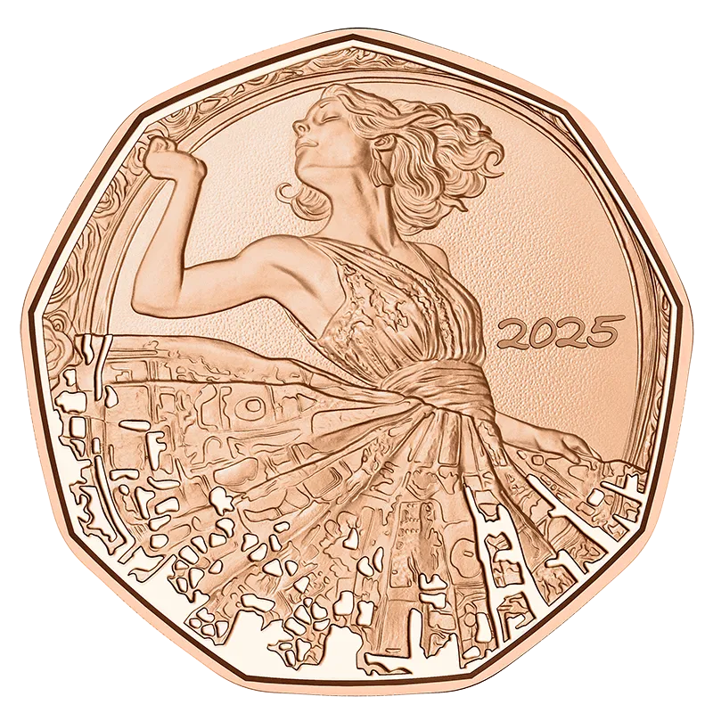 5 Euro Copper Dance Away Coin Unc