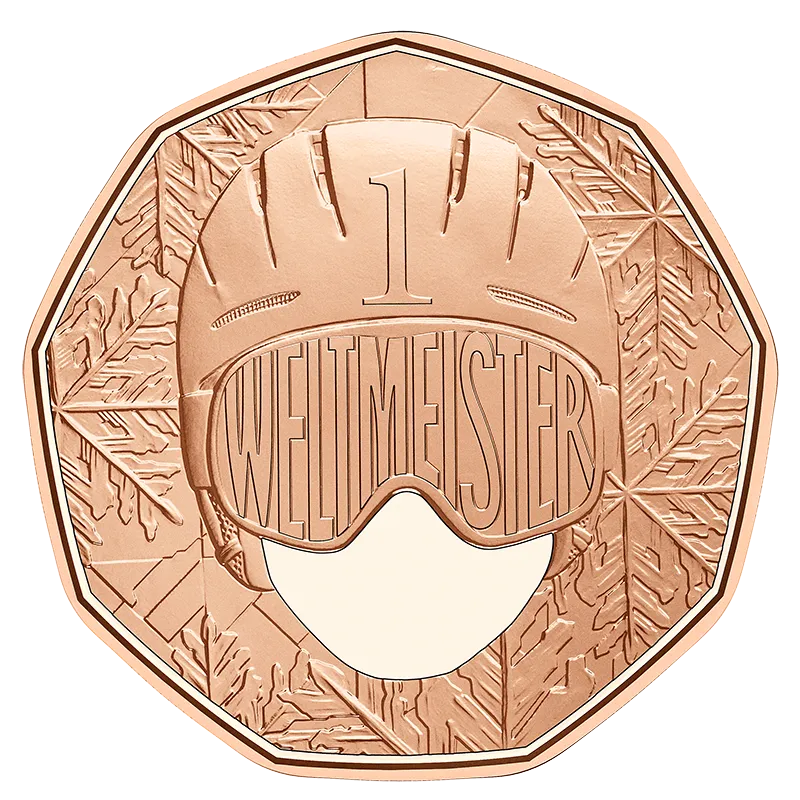 5 Euro Copper World Champion Coin Unc
