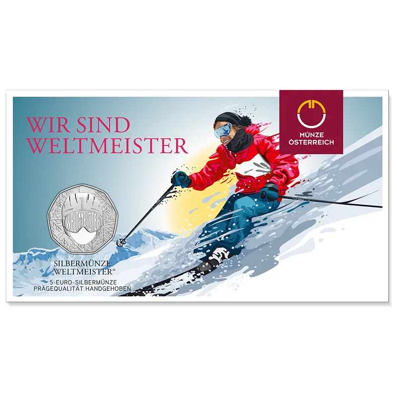 5 Euro Silver World Champion Coin SU