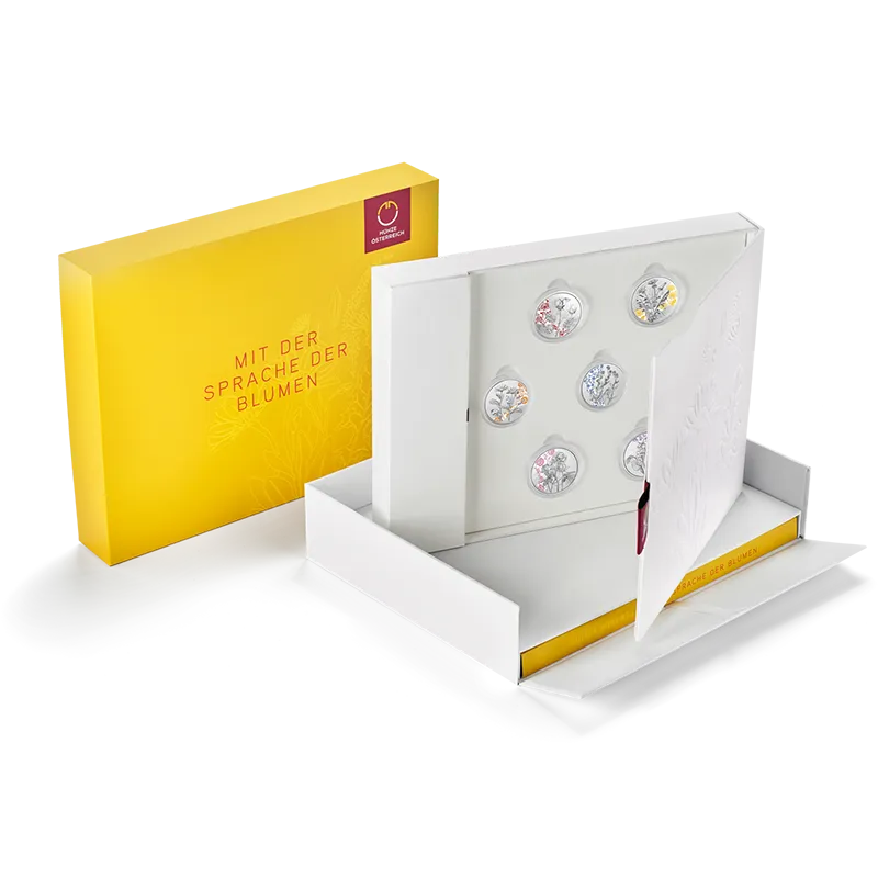 10 Euro Seven-Flower Silver Coin Set including book