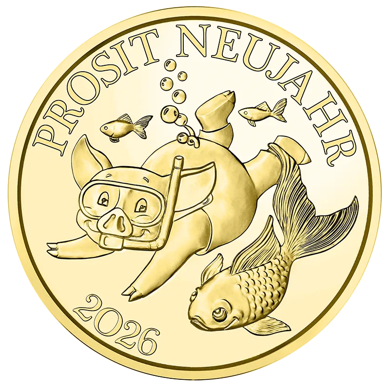 Lucky Token 2026 in Silver gold-plated