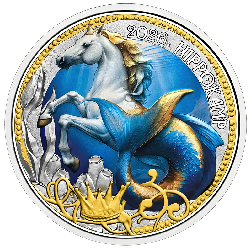 3ユーロ ヒッポカンポス（海馬） 銅合金貨 2026年