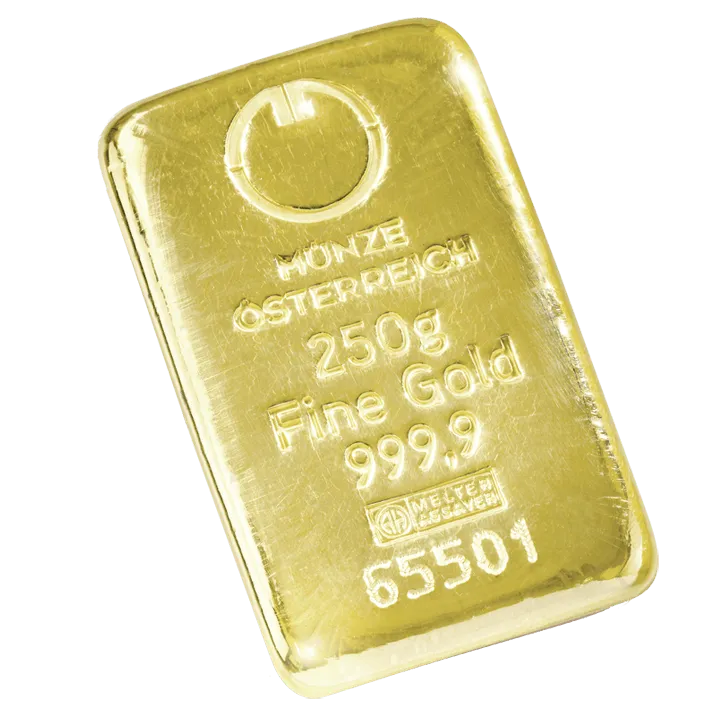 250 Gram Gold Münze Österreich Cast Bar