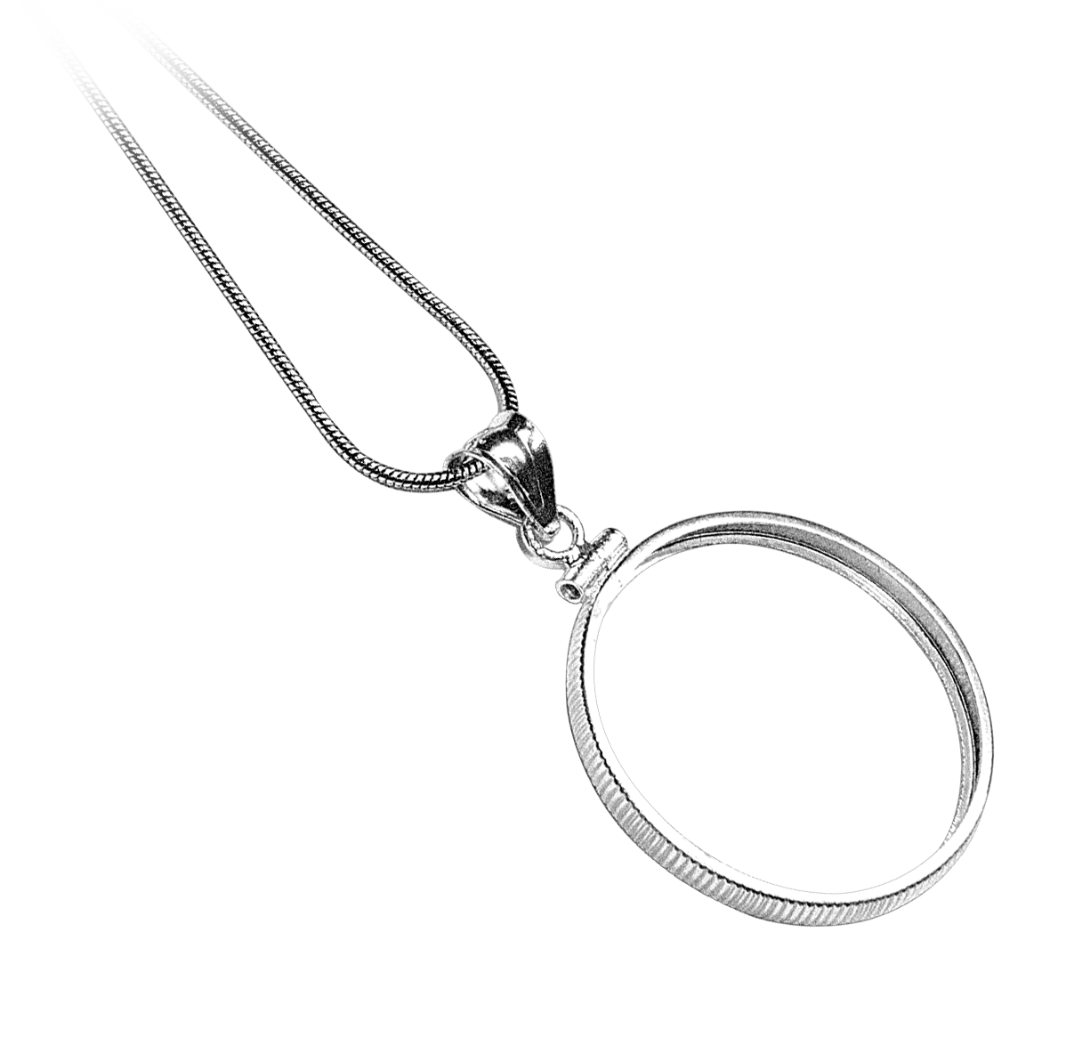 27 mm Sterling Silver Pendant Necklace-Making Kit (coin not included)