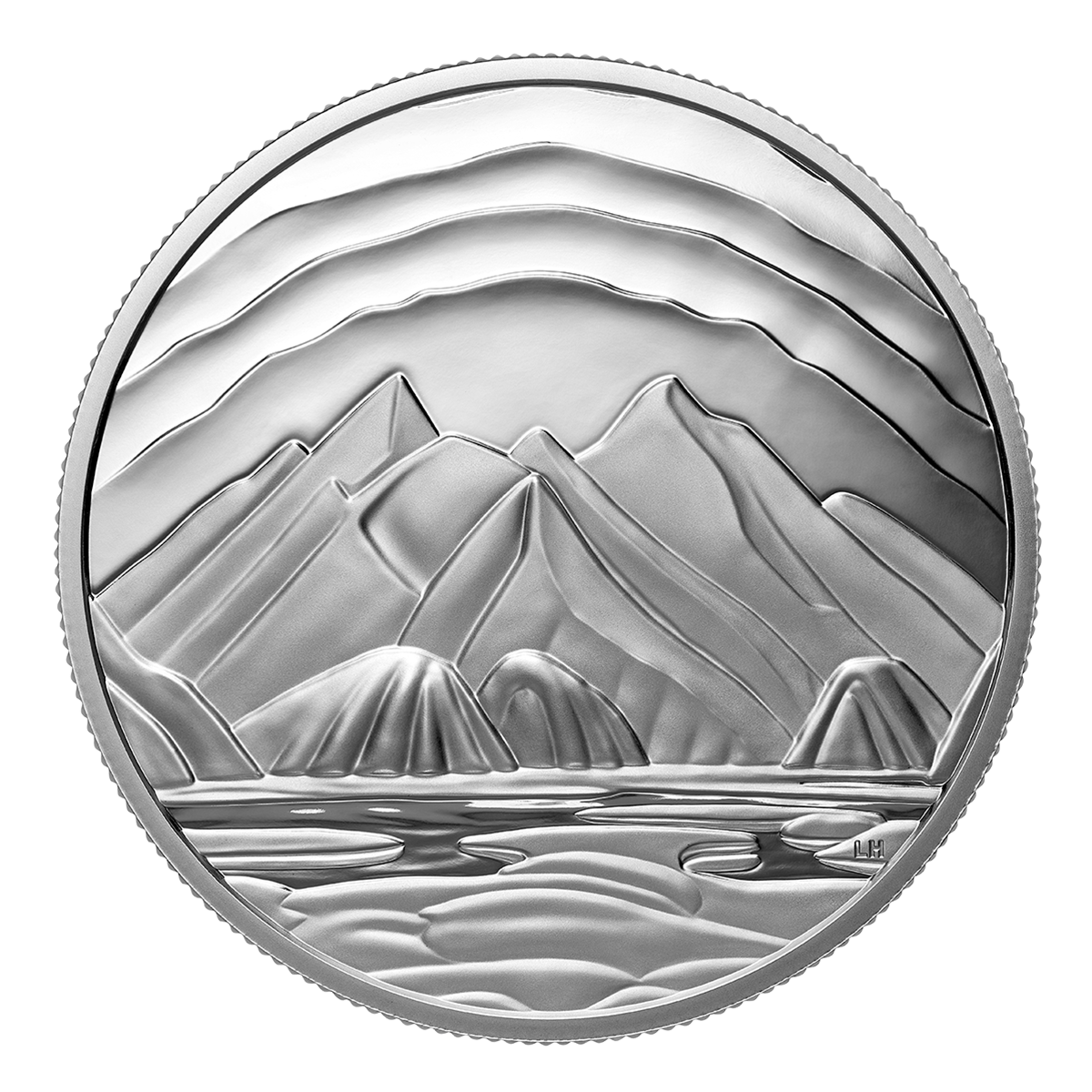 ローレン・S・ハリス「バフィン島の山々」2025年 純銀貨