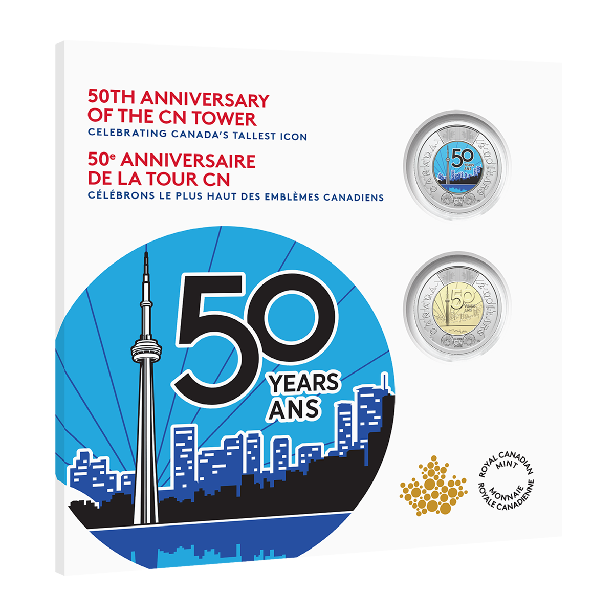 2026年 CNタワー完成50周年記念 2ドル硬貨 記念カードセット