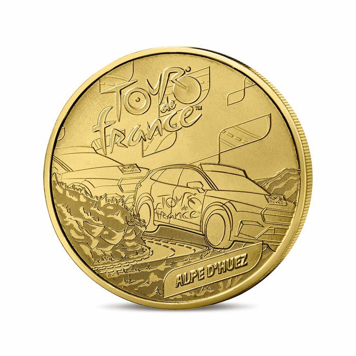 ツール・ド・フランス2025 ラルプ・デュエズ×車両 ミニメダル 34mm