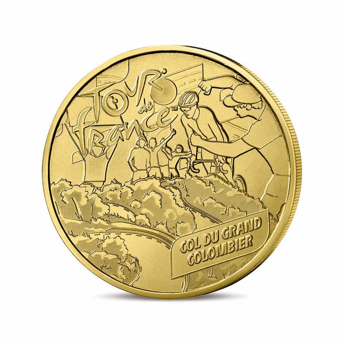 ツール・ド・フランス2025 グラン・コロンビエ峠と観客 ミニメダル 34mm