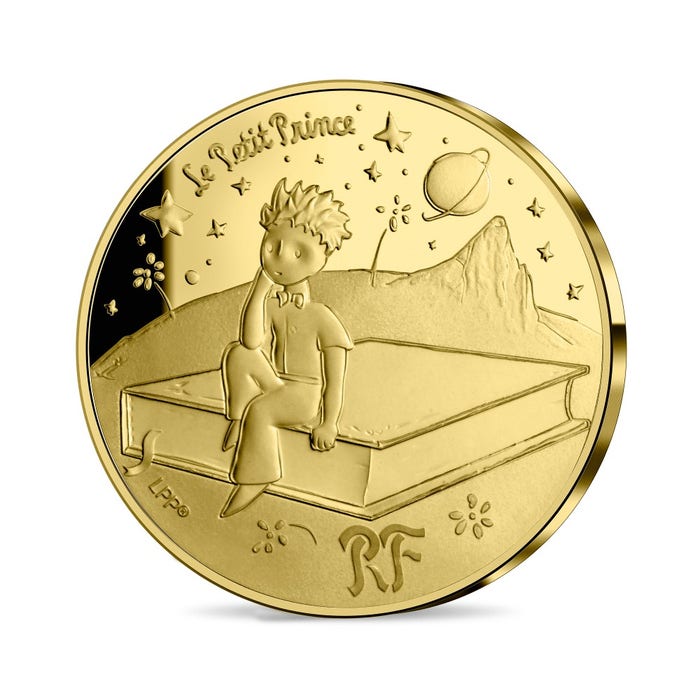 星の王子さま 75周年記念 50ユーロ 1/4オンス プルーフ金貨 2021年