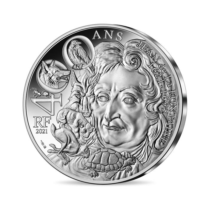 ジャン・ド・ラ・フォンテーヌ生誕400周年記念 100ユーロ銀貨 2021年