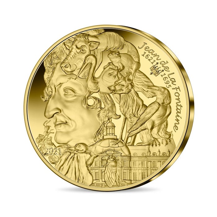 2021年 ジャン・ド・ラ・フォンテーヌ生誕400周年記念 50ユーロ金貨 プルーフ