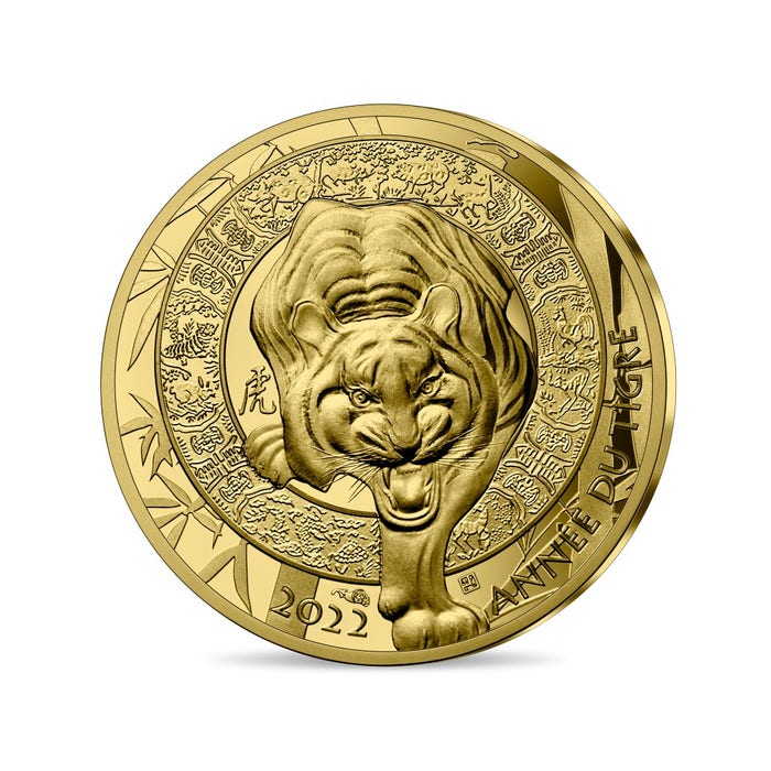2022年 寅年 50ユーロ 1/4オンス プルーフ金貨