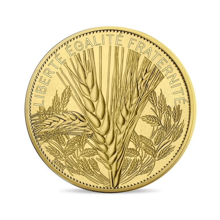 2022年 フランスの自然シリーズ「小麦」250ユーロ金貨