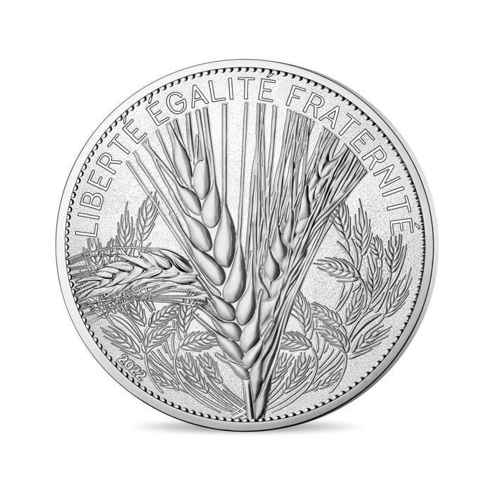 フランスの自然シリーズ 麦 100ユーロ銀貨 2022年