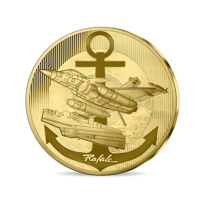 2022年 ラファール・マリーン 50ユーロ 1/4オンス プルーフ金貨